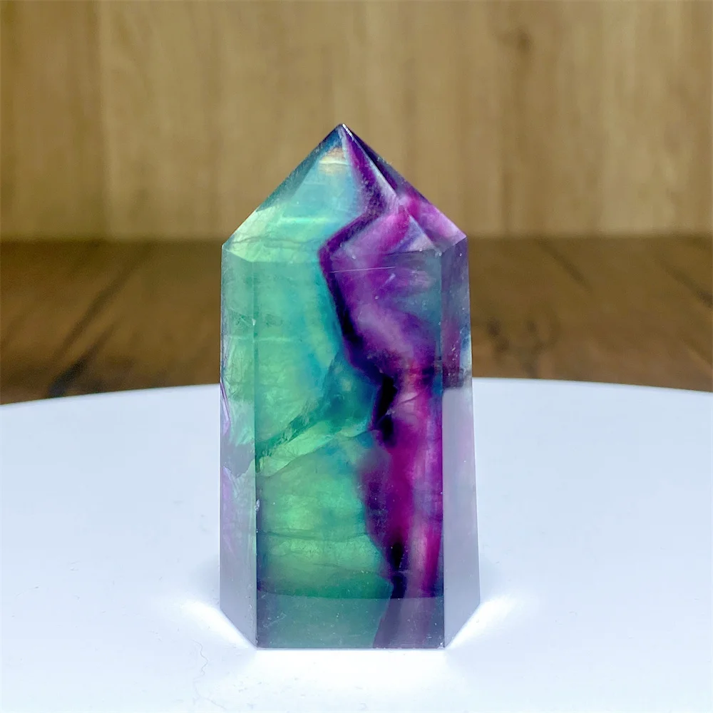 

1PC Natural Colorful Fluorite Towers Obelisk Crystal Healing Stone Quartz Home Decor Reiki Polished Point Stone Decoration Craft