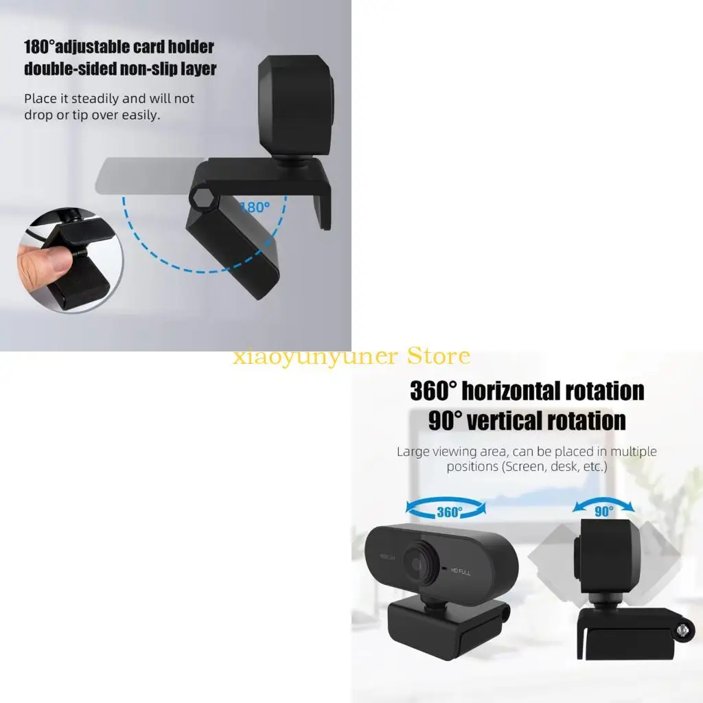 P9JB 1Set Universal Desktop Camera Kit Including Adjustable Stand And Lens Cover For 1080P/2K/4K Video Conferencing