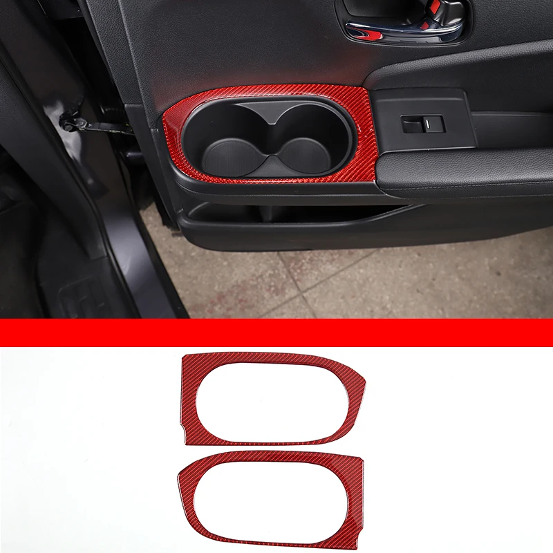 

For Honda Pilot 2015-2022 Car Rear Exhaust Vent Panel Decorative Frame Sticker Soft Carbon Fiber Interior Accessories 2 Pcs