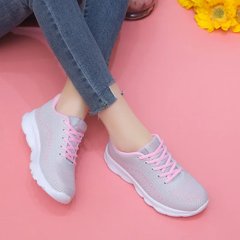 2024 Zwart Roze Vrouwen Marathon Jogging Schoenen Ademende Vrouw Atletische Hardloopschoenen Fitness Gym Sport Wandelen Sneakers