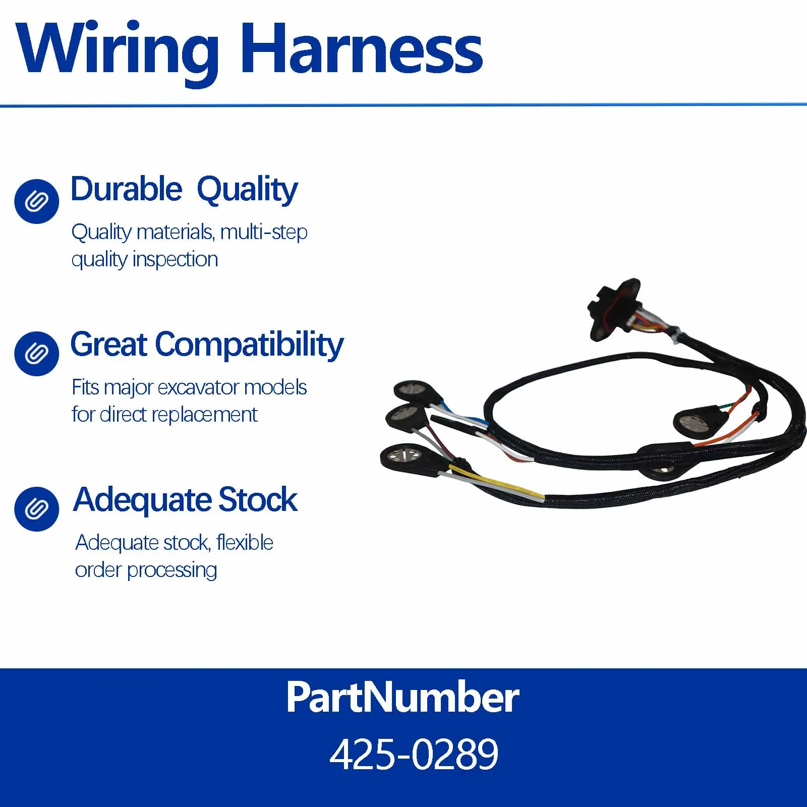 425-0289 4250289 Wiring harness assembly For Caterpillar CAT SR4 XQP500 SR4B Generator