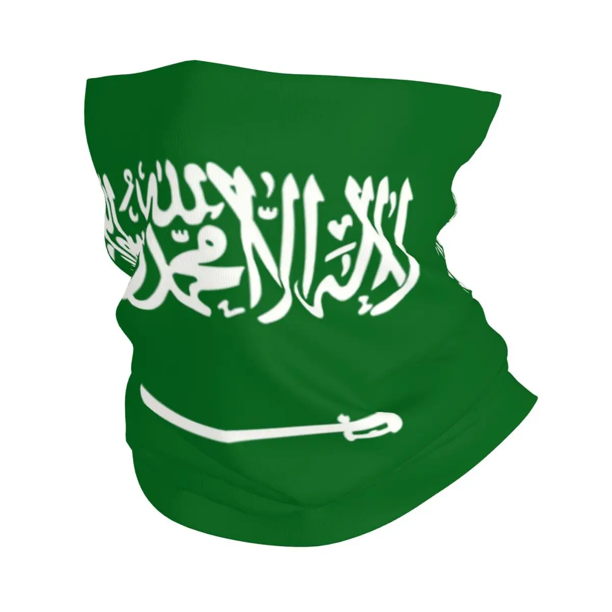 Flag Of Saudi Arabia Neck Gaiter Women Men UV Face Shield Winter Bandana Scarf for Ski