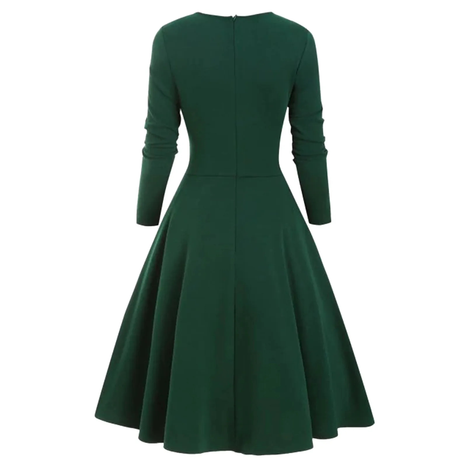 Vintage Plaid Print Dress Women Christmas Casual Patchwork Dress Robe Femme Elegant Long Sleeve Party Swing Dresses Vestidos