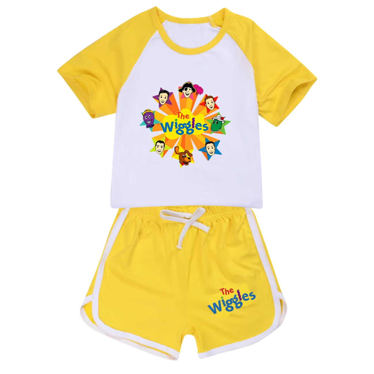 The Wiggles T-Shirt, Sommermode, Kinder-T-Shirt + Sportshorts, 2-teiliges Set, Kinderkleidung, Mädchen- und Jungen-Outfits für Kinder – Detail 9