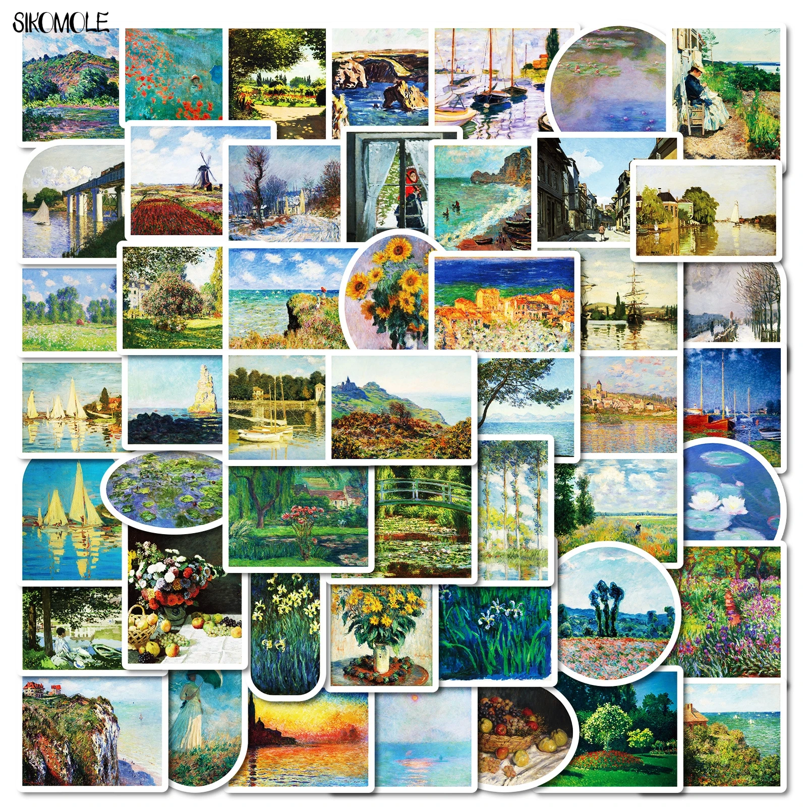 10/30/50 stücke Cartoon Romantische Ölgemälde Thema Aufkleber DIY Spielzeug Telefon Laptop Gitarre Reise Gepäck Skateboard Graffiti Aufkleber