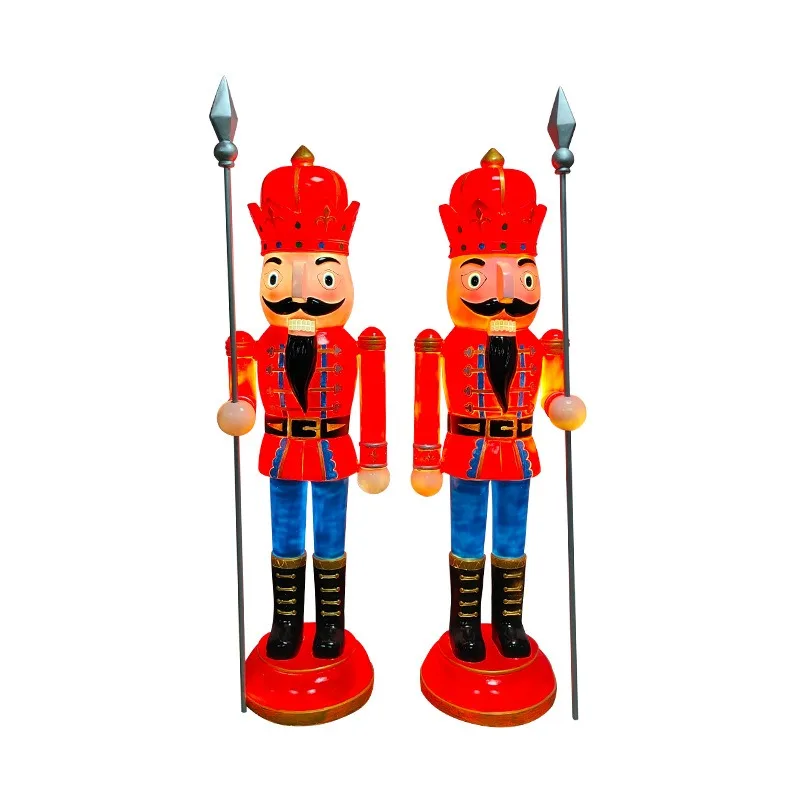 

FRP sculpture lamp, cartoon character ornament, landscape lamp, soldier decoration garden lamp
