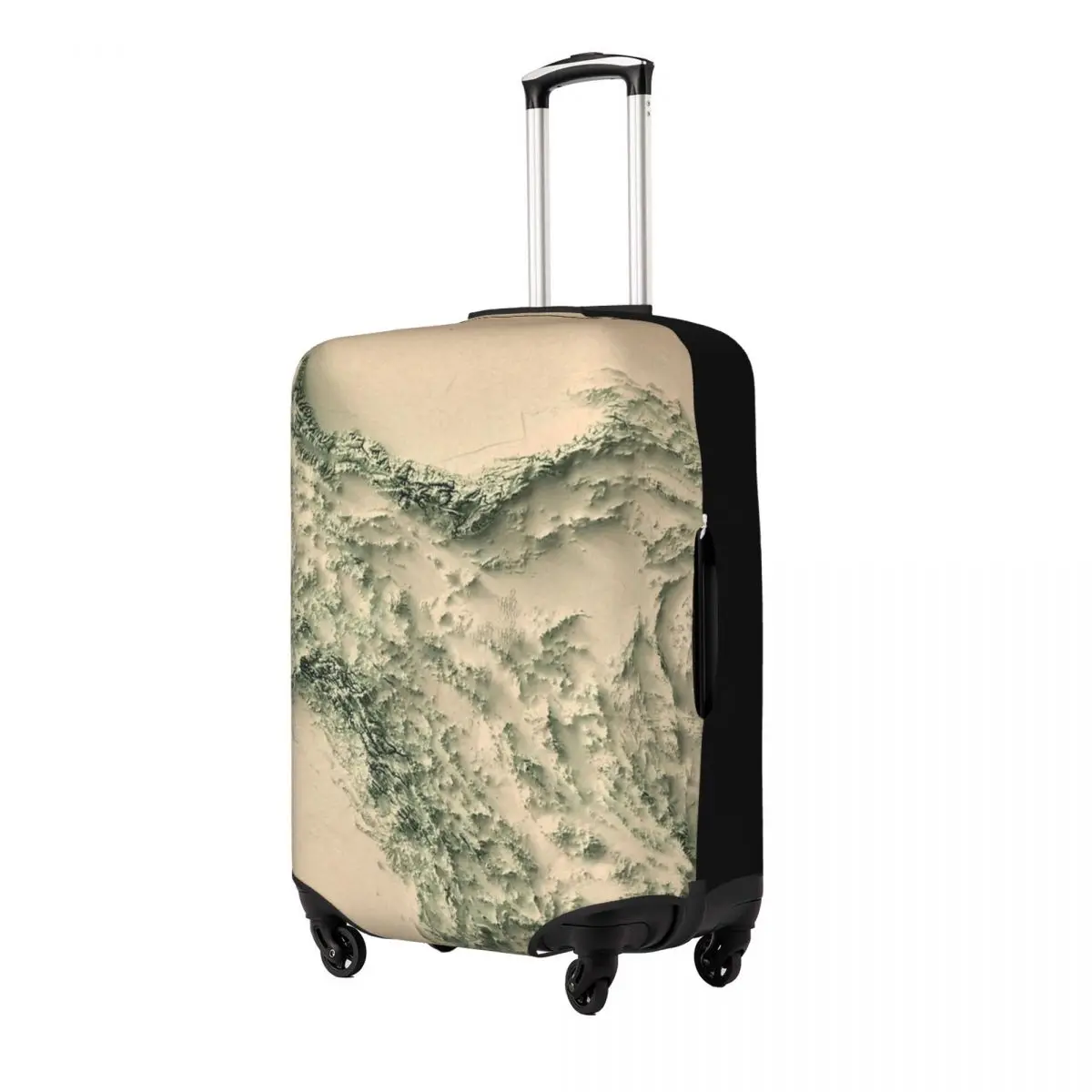 Iran Relief Map 3D Digitally-rendered Suitcase Cover Fun Cruise Trip Protector Luggage Case Vacation