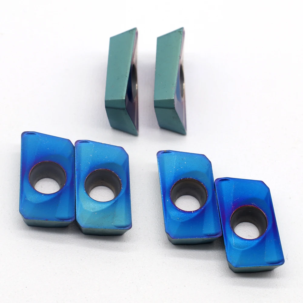 10Pcs  APMT1604-H2 Colorful Blue Purple Milling Carbide Insert Lathe Parts Tool  Milling Tool  CNC Lathe APMT Turning Blade