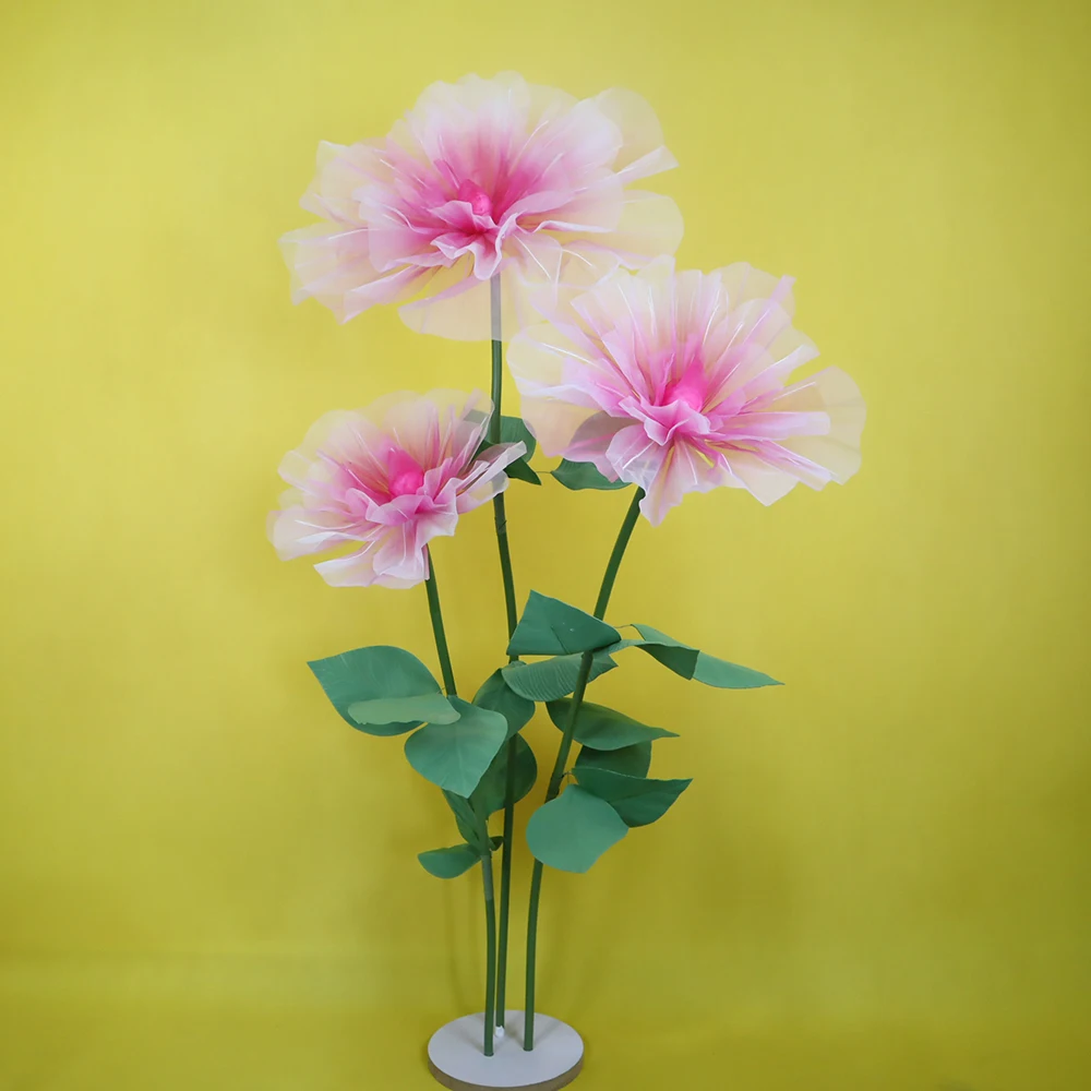 

Large Simulated Gauze Rose Flowers Room Decoration Accessories Photographic Props Party Supplies Road Guidance Background Flower