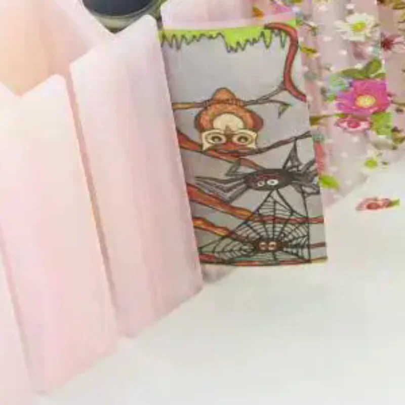

1 Set 10 Grids Macaron Colored Transfer Paper Organizer Nail Foil Storage Box Foil Roll Holder Dustproof Manicure Supplies
