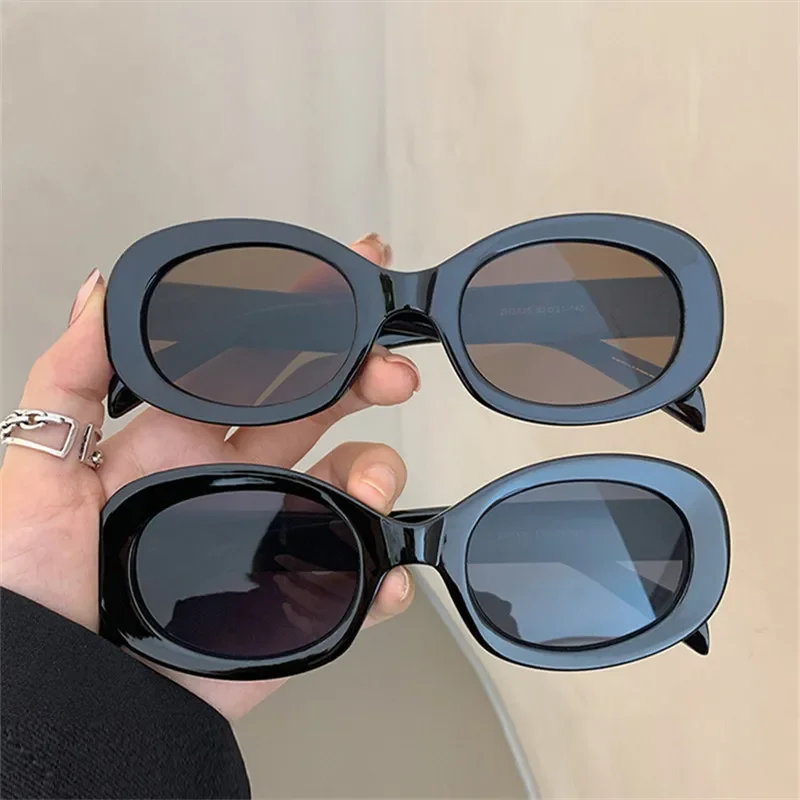 Vintage Oval Sunglasses Women Luxury Brand Designer Small Oval Sun Glasses Retro Black Glasses ladies Goggle UV400 Shades