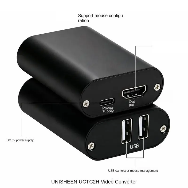 USB Camera For Live Streaming Teaching Compatible 1080P 60 MJPEG USB Camera To HDMI-Converter For DJI Pocket 3/4