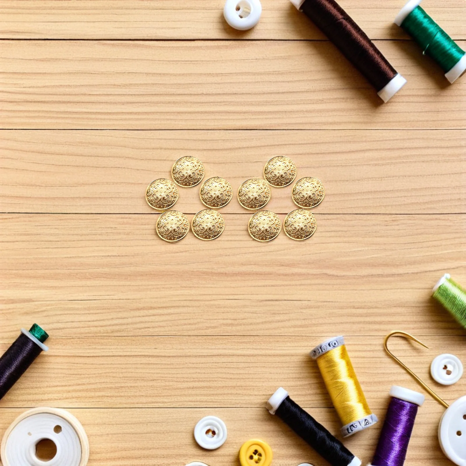 

30Pcs Metal Button Set Hollow Buckle Durable Rustproof for Coat Jacket Sewing Decor DIY Clothes Craft Accessories