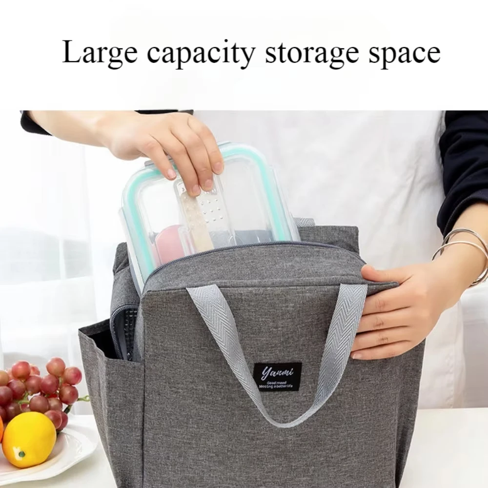 Large Capacity Cooler Bag Oxford Portable Zipper Thermal Lunch Bags Insulated Freezer Bag Camping Picnic Bag image 3