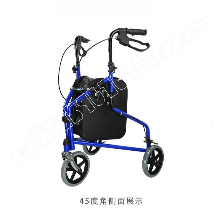 

The elderly rehabilitation assistant trolley shopping cart foldable with brake walking aid driving three wheels