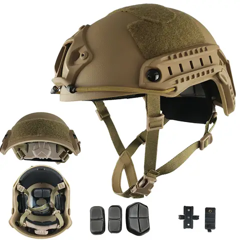 FAST Tactical Riot Helmet ABS 4-Point Suspension Adjustable Head Circumference for Military CS Airsoft Outdoor Protection