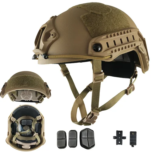 Casco táctico rápido antidisturbios ABS suspensión de 4 puntos circunferencia de cabeza ajustable para protección militar CS Airsoft al aire libre