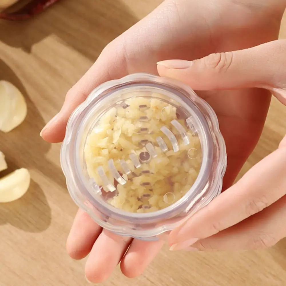 New Transparent Garlic Press Manual Multifunctional Garlic Ginger Grater Convenient Garlic Crusher Kitchen Use