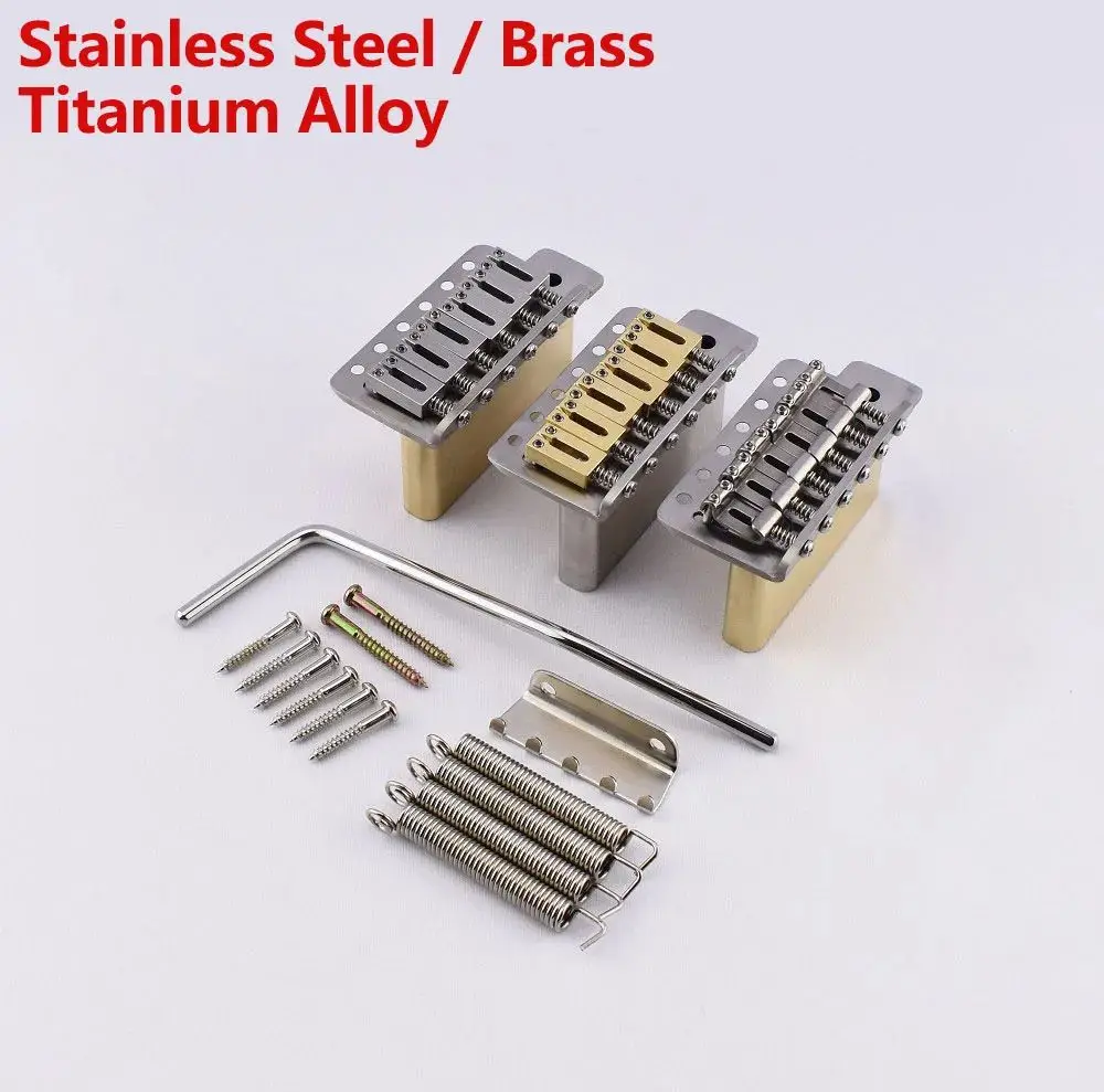 

6 Points Tremolo System Bridge with Stainless Steel / Brass Saddle Block,Musical Instruments Accessories Made In Japan