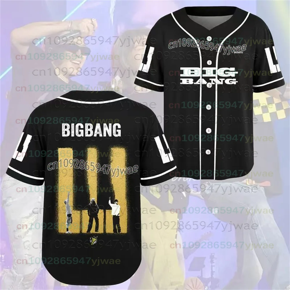 Newest Bigbang 20th Anniversary Concert 2026 World Tour T-Shirt G-DRAGON DAESUNG Fan Short Sleeve Weat Men Women Baseball Jersey