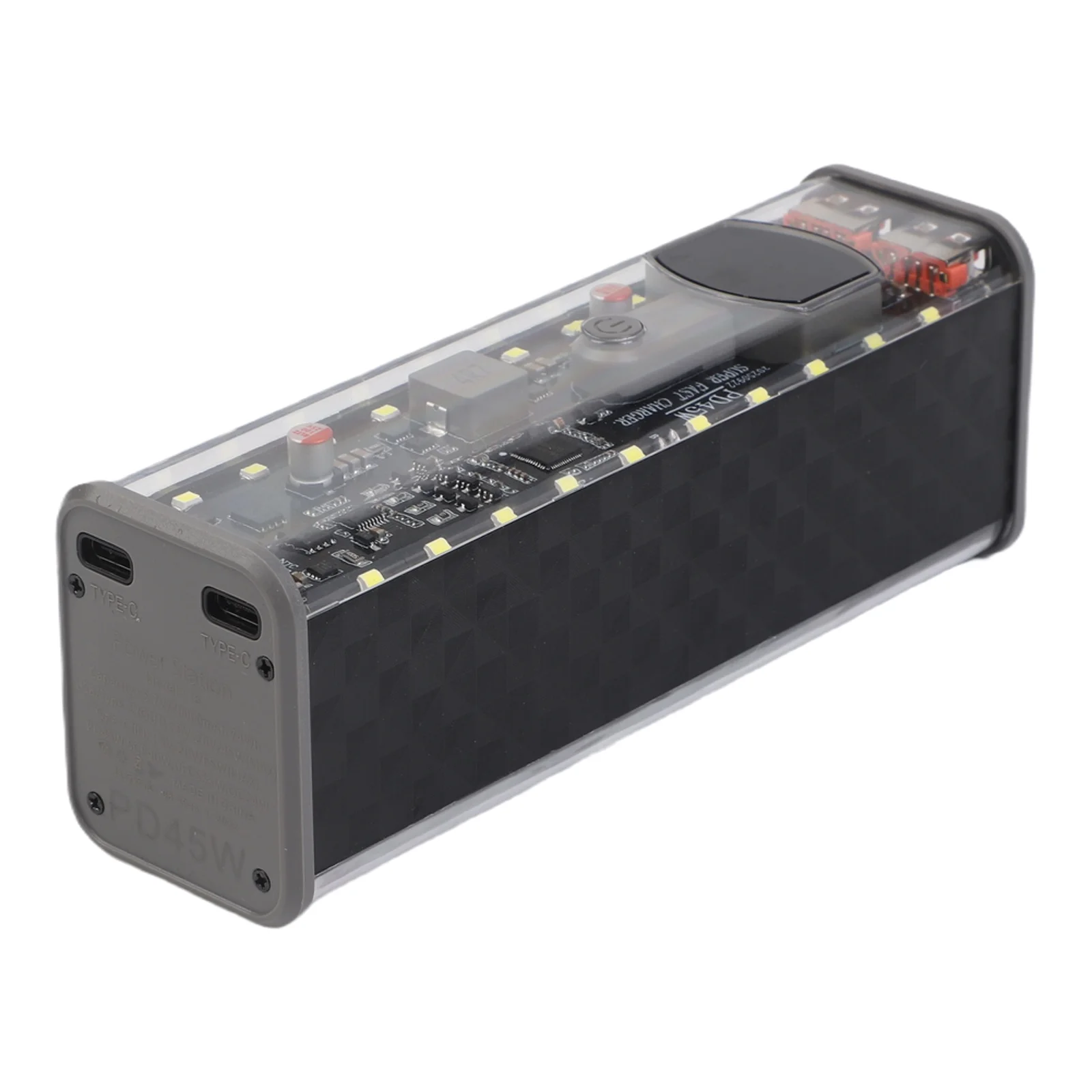 On-the-go Charging Power Bank Case USB PD Module Efficient Voltage Output Power Multi Protection Power ABS Material