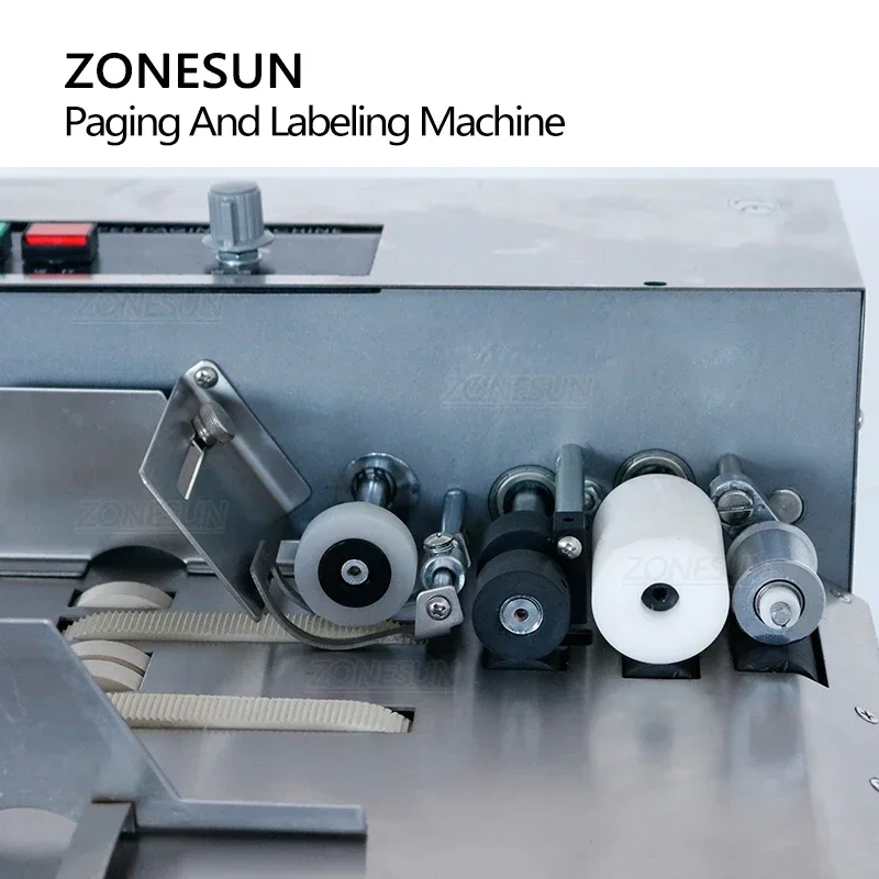 ZONESUN Desktop Automatic Flat Surface Labeling Machine Paper Pouch Plastic Bag Card Separating Paging Label Applicator