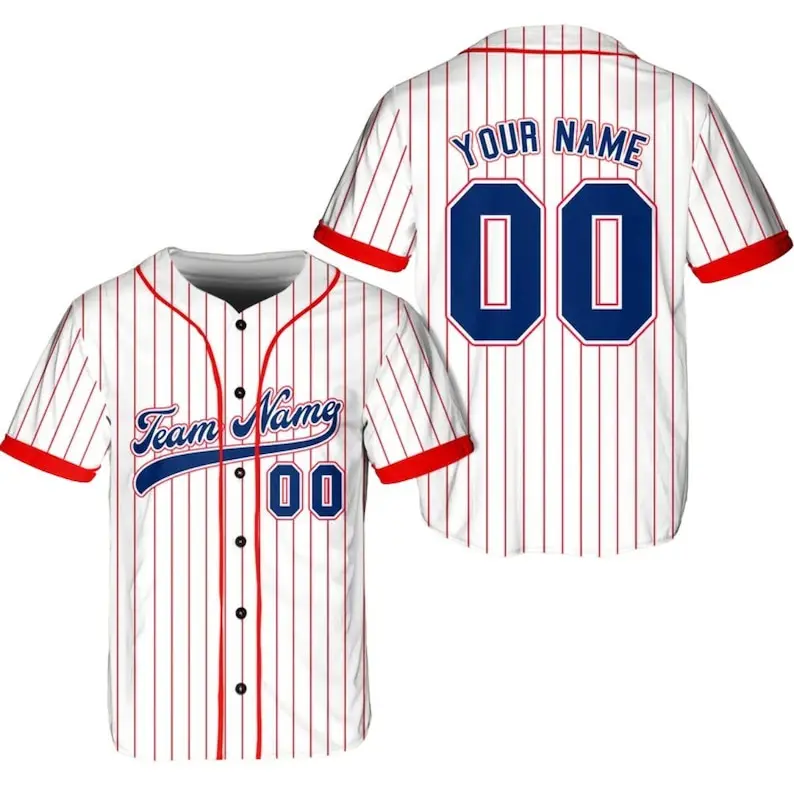 Personalized USA Baseball Jersey, Custom Team Name Shirt, American Flag Baseball Jersey For Baseball Fans Lovers Patriotic Shirt