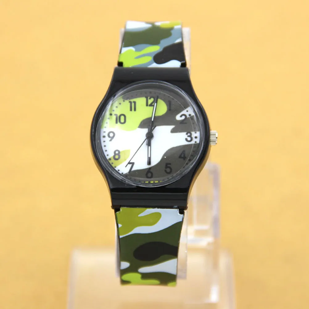1 reloj con diseño de dibujos animados, camuflaje, resistente al agua, duradero, ajustable, regalo para deportes al aire libre, reloj resistente al agua