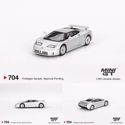 MINIGT 704 In Stock 1:64 EB110 GT Grigio Chiaro Diecast Diorama Car Model Toys