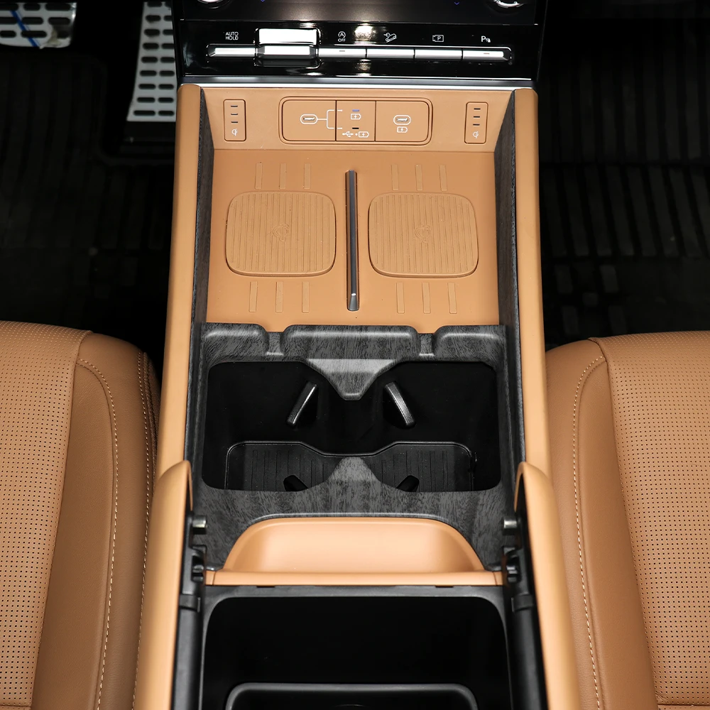 

1PCs Car 1-row Cup Holder Frame Trim ABS Material For Hyundai Santa Fe MX5 2024 2025 LHD/RHD Automotive Interior Accessories