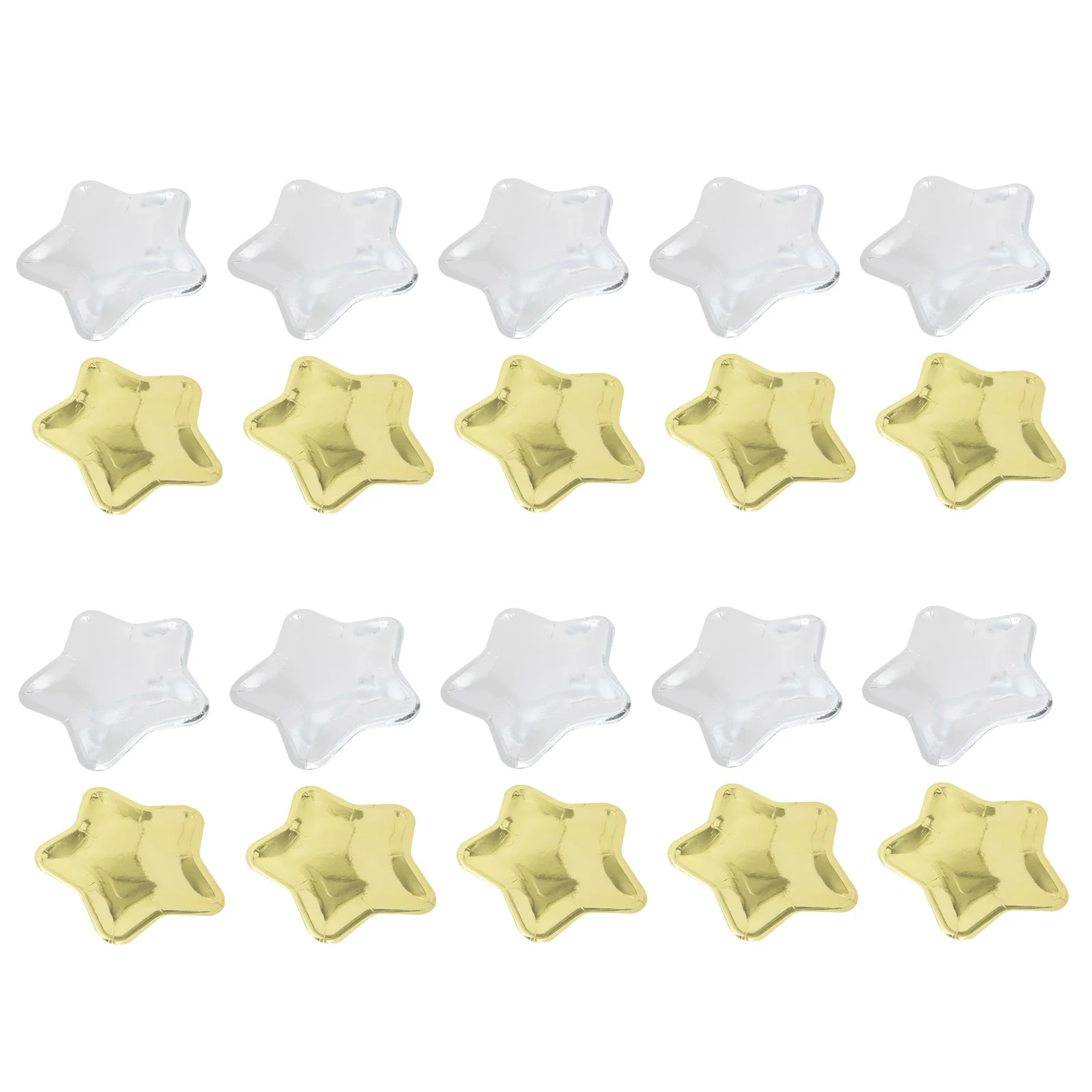 

20 Pcs Disposable Star Paper Gathering Food Multi function Cake Plates Party Accessories Fruit Plates Safe Hygienic Sturdy