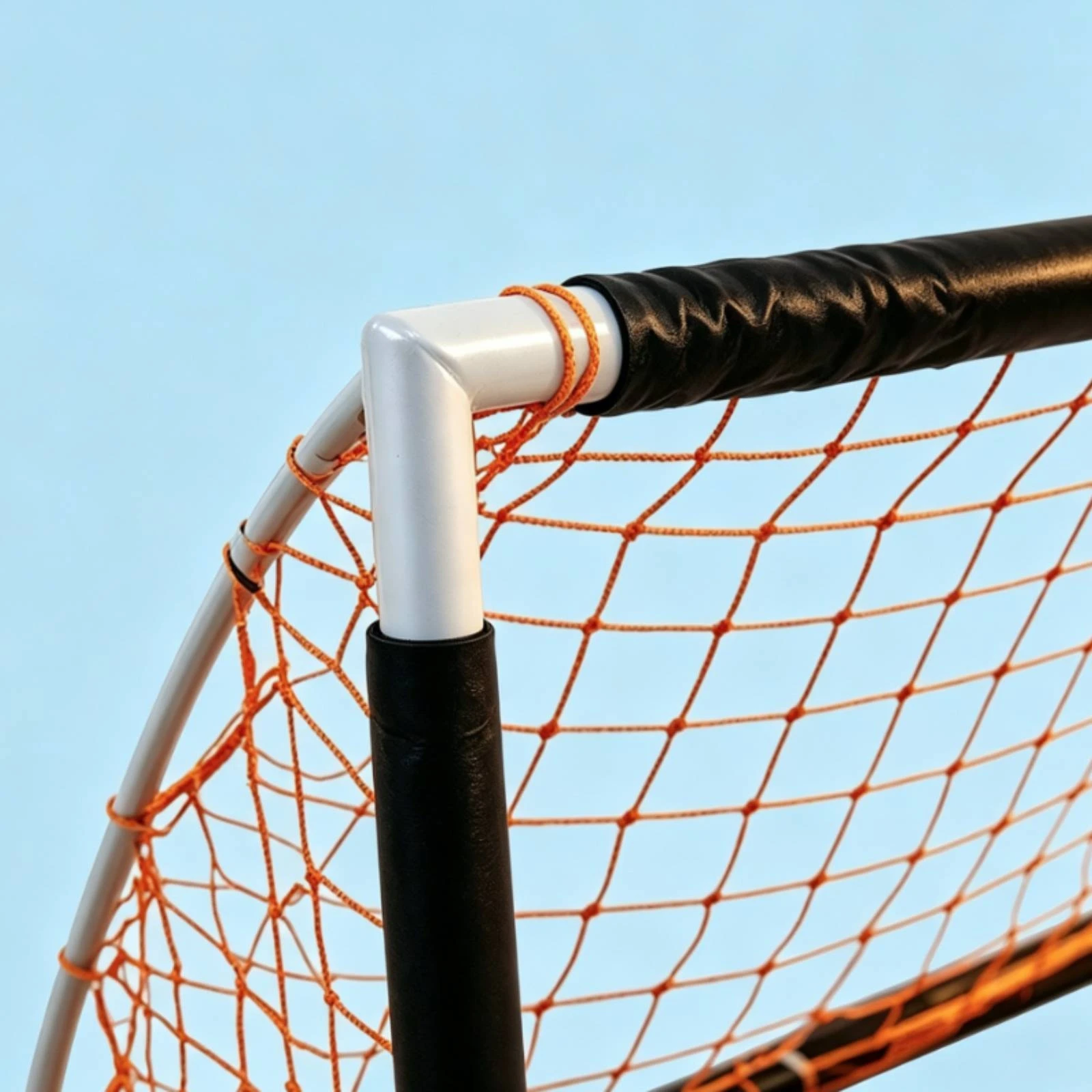 

Portable Soccer Goal Orange Netting Freestanding Soccer Goal Outdoor Play Equipment Flat Base Sports Gear Long-Lasting