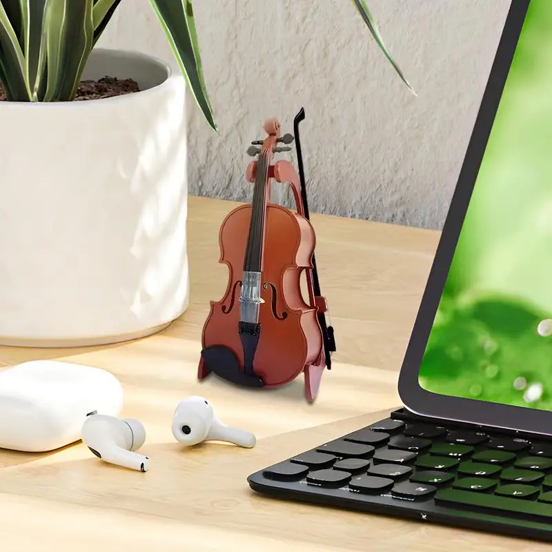 Mini violon, décoration de maison, Instrument de musique, jouet réaliste, modèle de décoration de bureau pour bureau, chevet, bibliothèque, affichage