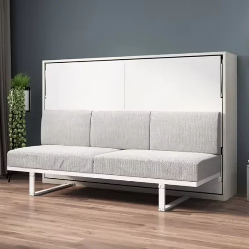 

2026Beds Horizontal Bedroom Furniture Space Saving Murphy Bed With Sofa Folding Wall Bed