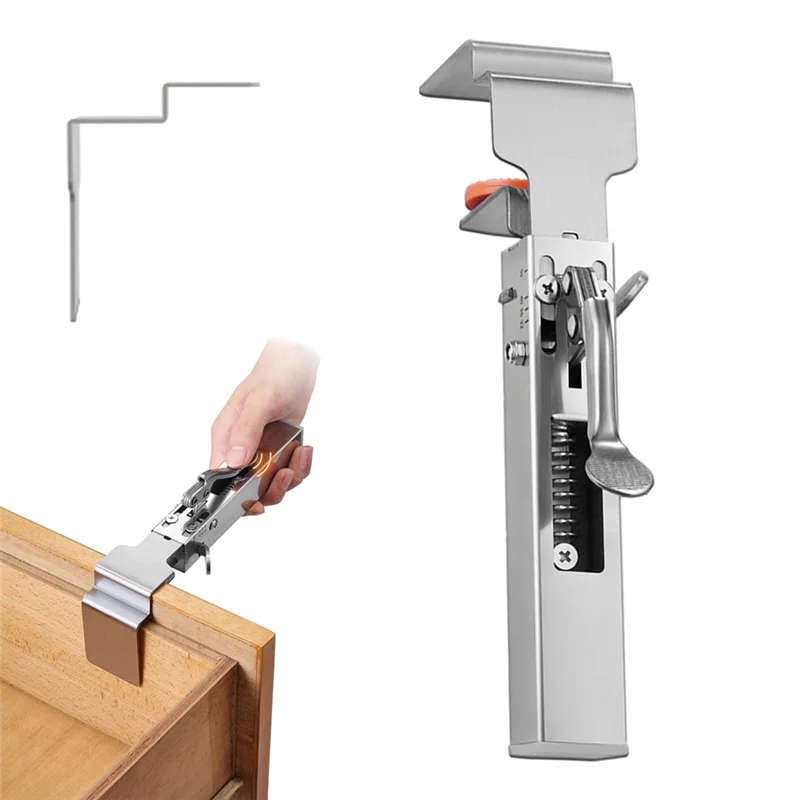 Hot Selling-Adjustable Drawer Fixing Clamp, Universal Drawer Panel Front Installation Clamps Fixing Clips With Replaceable Clip,