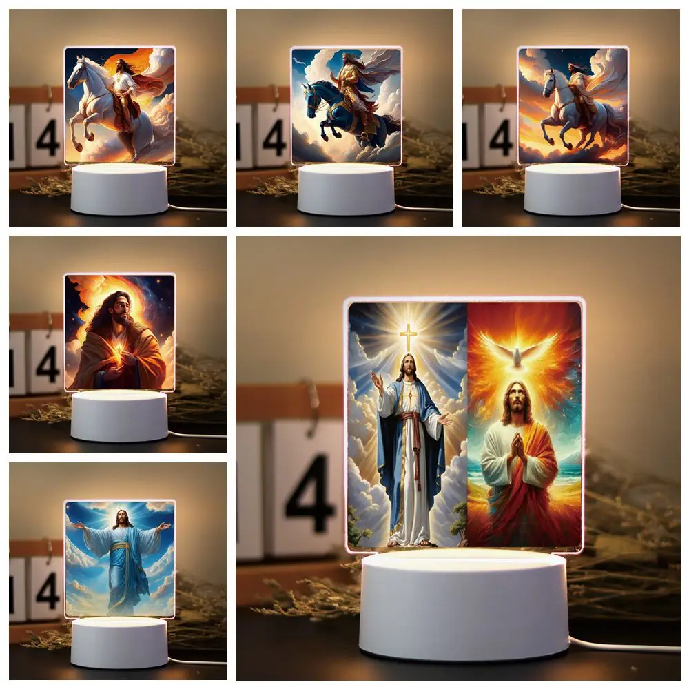 Christ 3d Illusion Acrylic Led for Children's Room Decor Jesus the Kids for Bedroom Birthday Gift