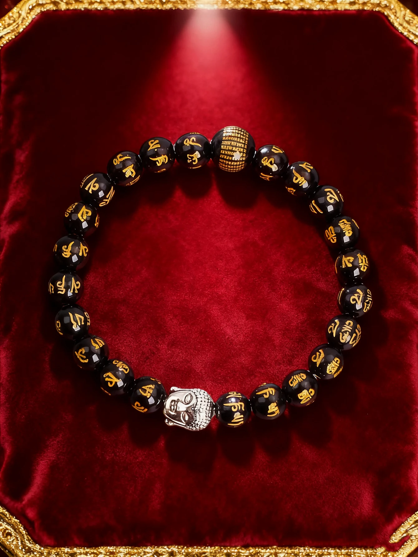 8 مللي متر العقيق الخرز ستة كلمة حقيقية تعويذة سوار بوذا رئيس و Prajna Paramita القلب سوترا الخرز لحماية الطاقة مجوهرات الريكي