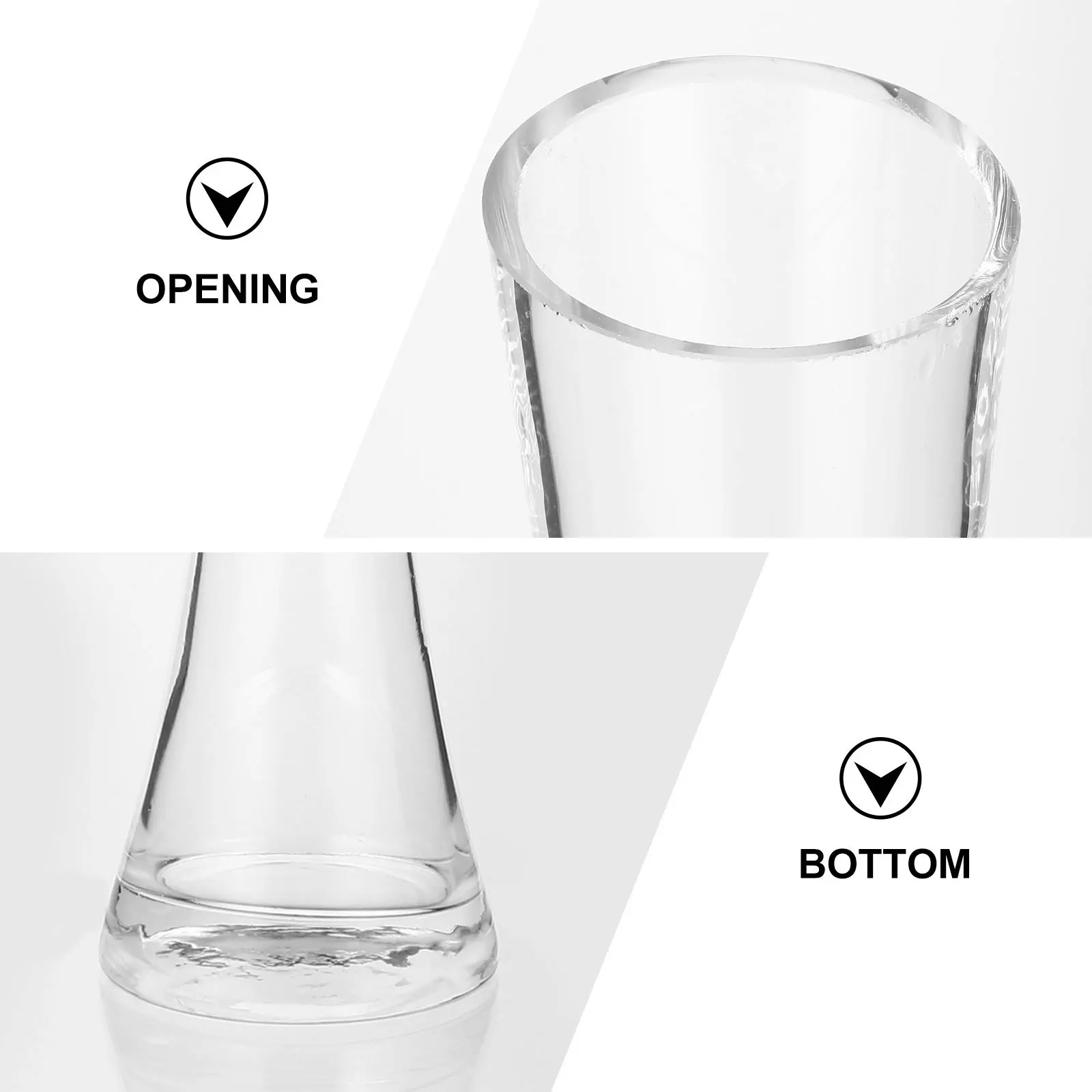 

Creative Glass Vase Unique Home Table Decor Thick Flat Bottom Premium Material Flower Holder Interior Decoration