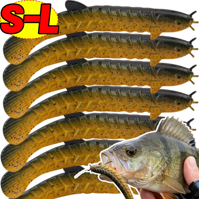 

Soft Fishing Lures Loach Bait Realistic Articulated Joint Swimming Action for Bass Snakehead Pike Catfish Freshwater Saltwater