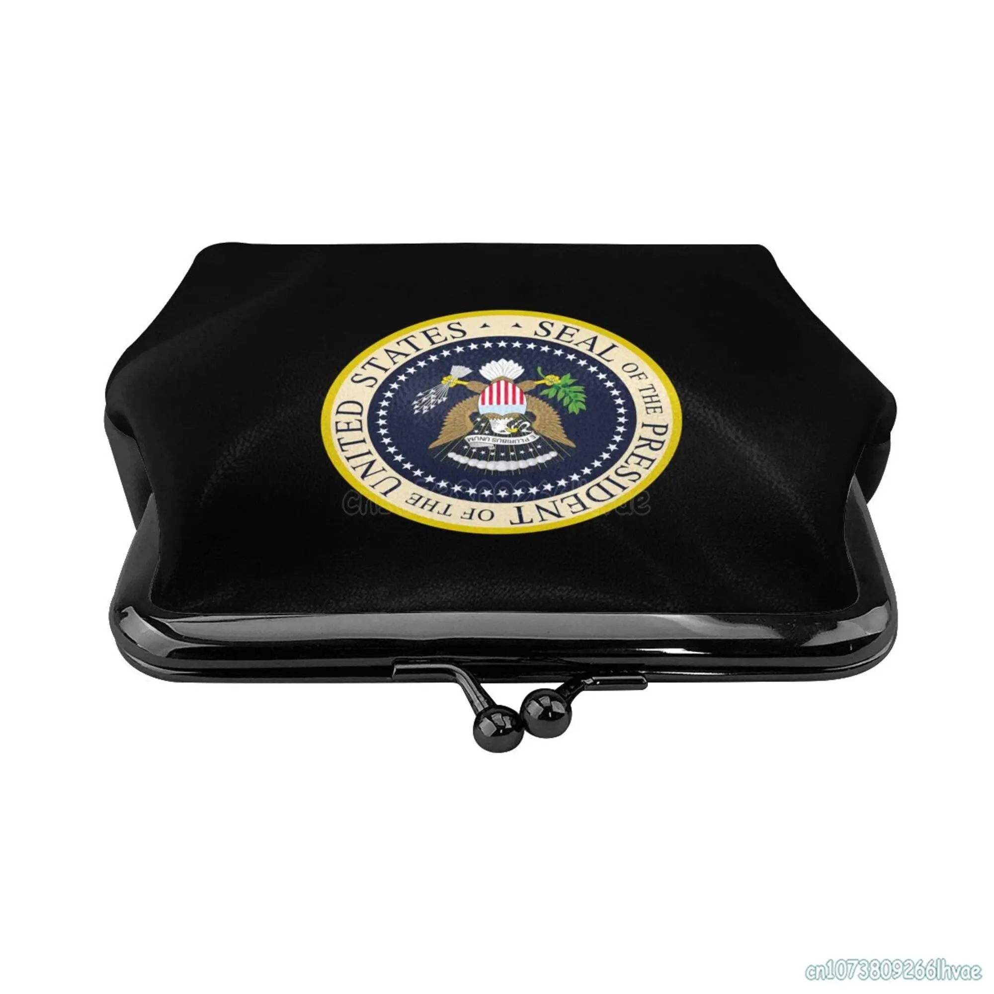 Seal of The President of The United States Women Leather Coin Purse Cute Wallet Closure Buckle Wallet Coin Pouch Gift