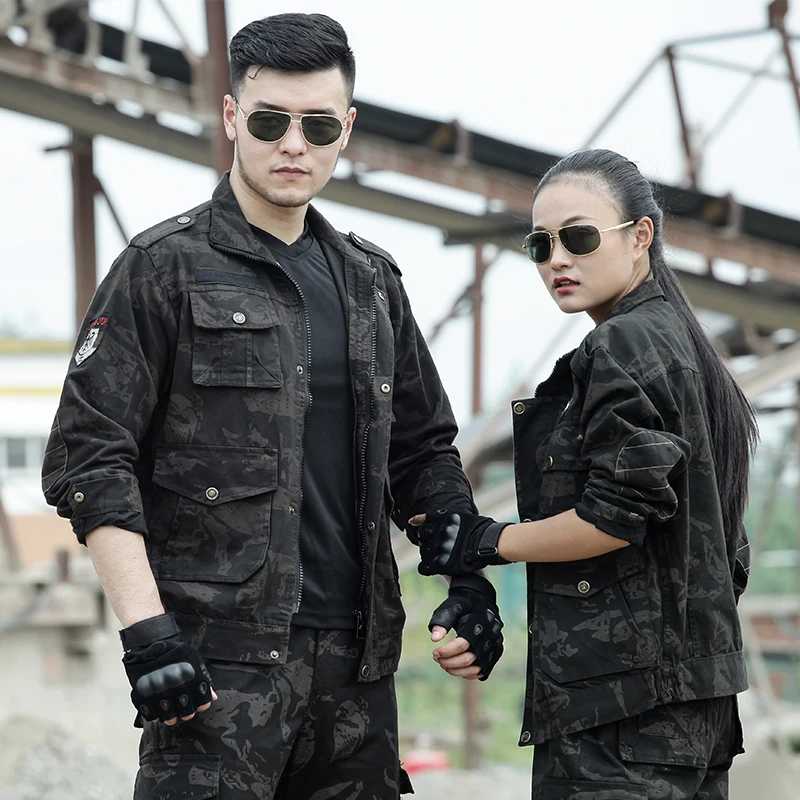 pure-cotton-camouflage-uniform-set-for-men-and-women-military-training-workwear-outdoor-camping-travel-gear-black-hawk-set
