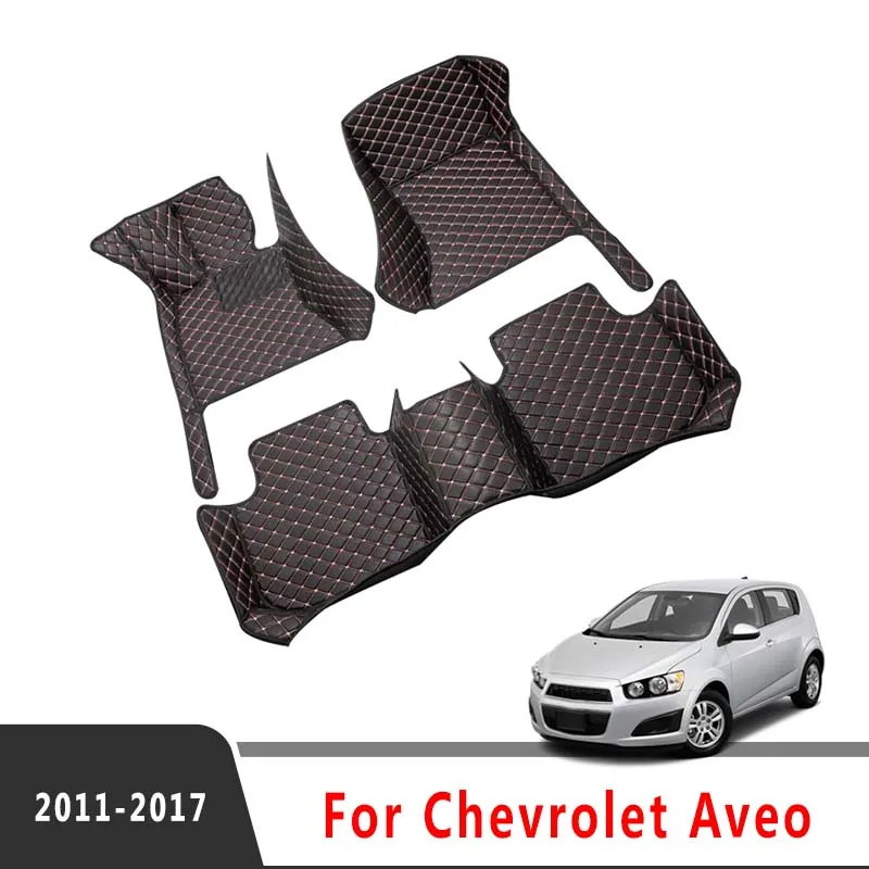 

Автомобильные коврики для Chevrolet Aveo MK2 Sonic 2017, 2016, 2015, 2014, 2013, 2012, 2011, водонепроницаемые, кожаные