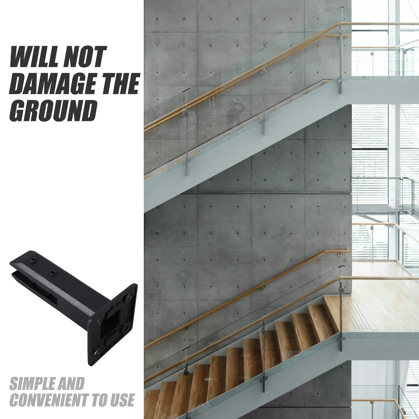 

Stainless Steel Glass Clamp Heavy Duty Glass Railing Clip for Stairs Balcony Flooring High Strength Secure Grip