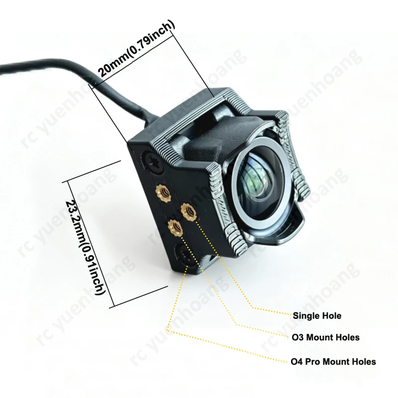 For DJI O4 Wide Air Unit Lens Adapter 20mm Width Hole Pattern Expansion Frame Video Transmitter Protective Cover for RC Airplane