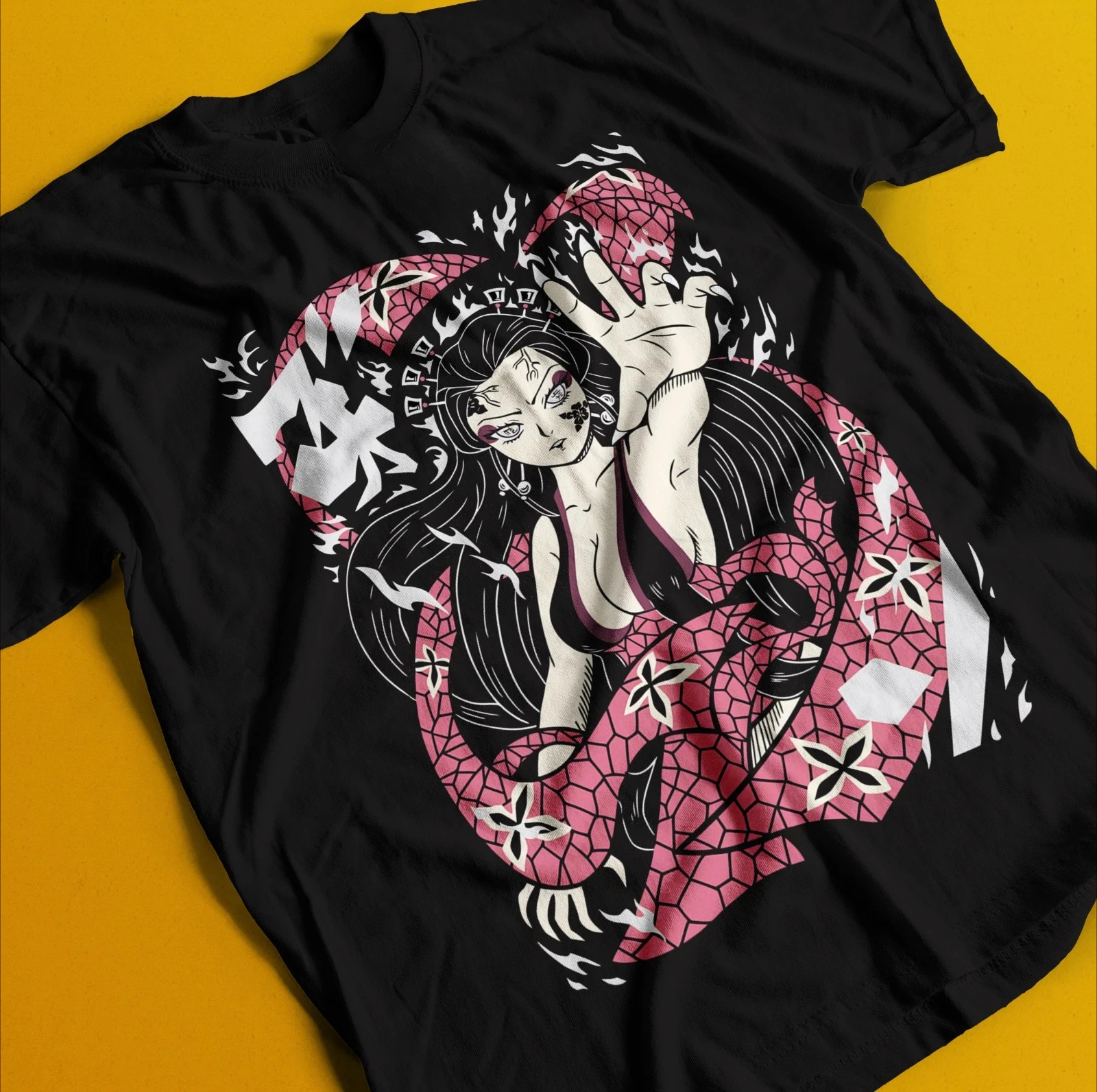 Summer Hot Sale Demon Slayer Shirt Daki Upper Moon 6 T-shirt Zenitsu T-shirt Men's Short Sleeved T-shirt