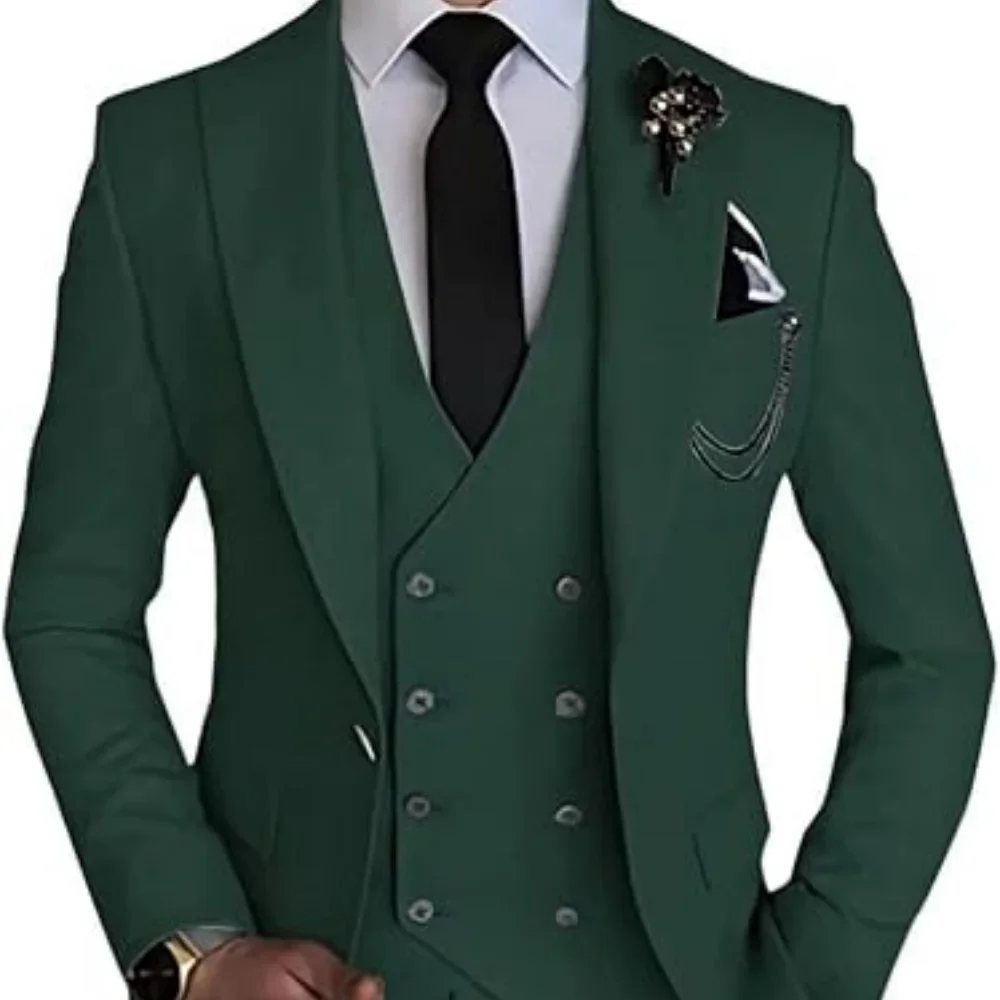 

Custom Made Slim Groom Tuxedos Wedding Men Suit (Jacket+Pant+Vest) Mens's 3 Pieces Suits for Men