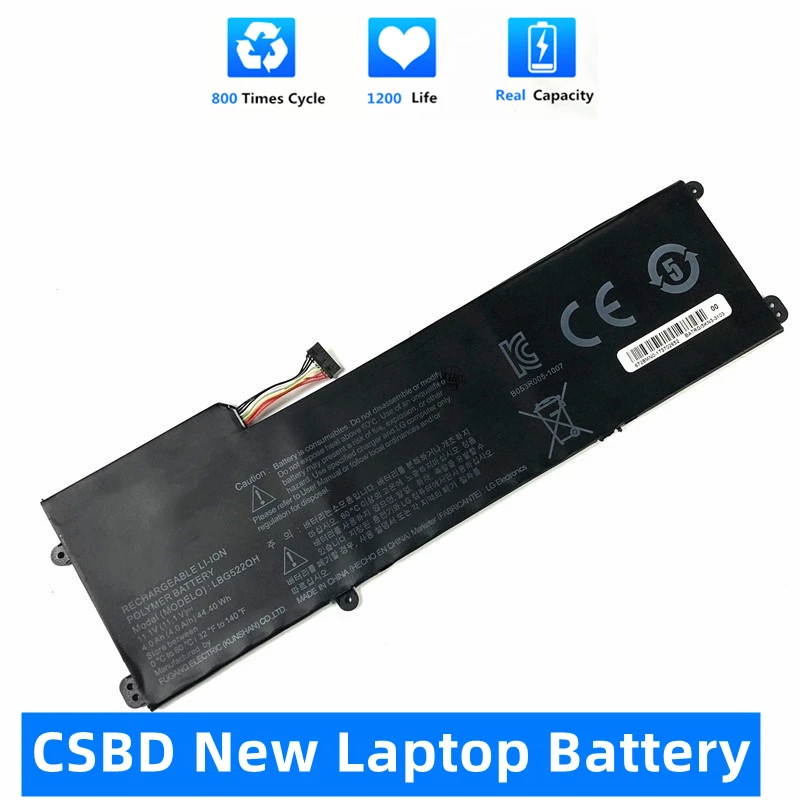 

CSBD New LBG522QH Laptop Battery For LG XNOTE Z360 Z360-GH60K Notebook Series Replace Battery 11.1V 44.4Wh 4000mAh