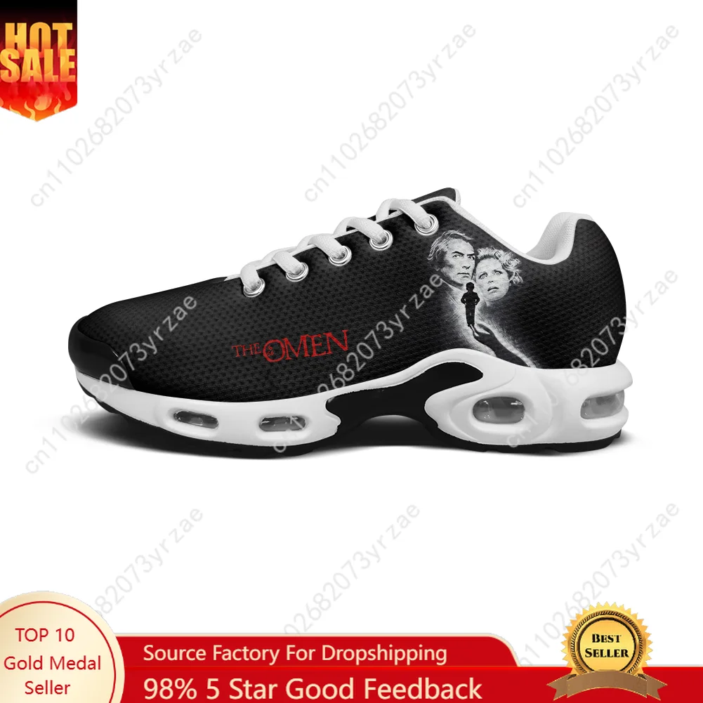 

Легкая спортивная обувь The Omen, кроссовки на воздушной подушке, мужские и женские подростковые модные туфли с принтом для пар, обувь на заказ