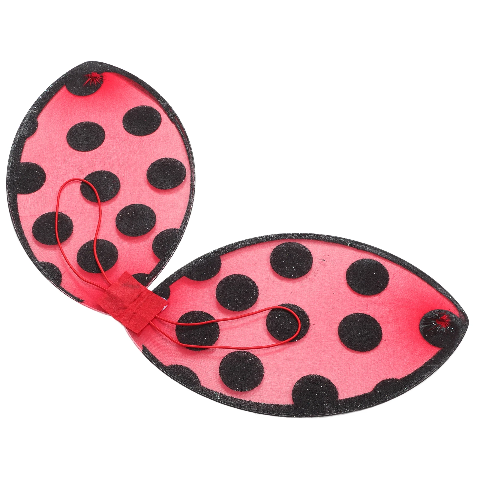 

Foldable Wing Kids Ladybug Costume Accessories Kids Performance Ladybug Wing Red Mesh Dress Cosplay Party Supplies Stage
