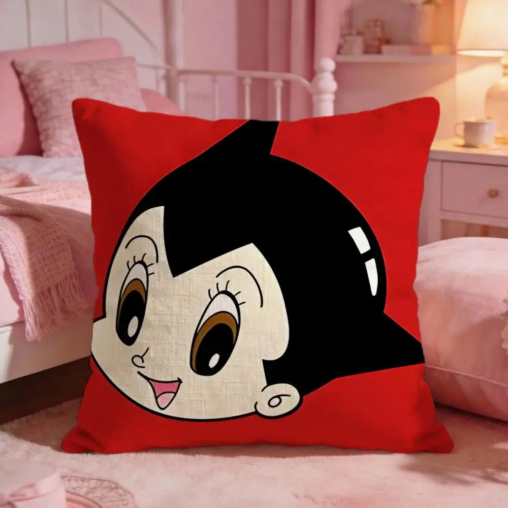 Astro B-Boys Cute Cartoon Cushion Cover Premium Comfort Reversible Pillow Cove -Two In One Design For Any Room & Car Interior